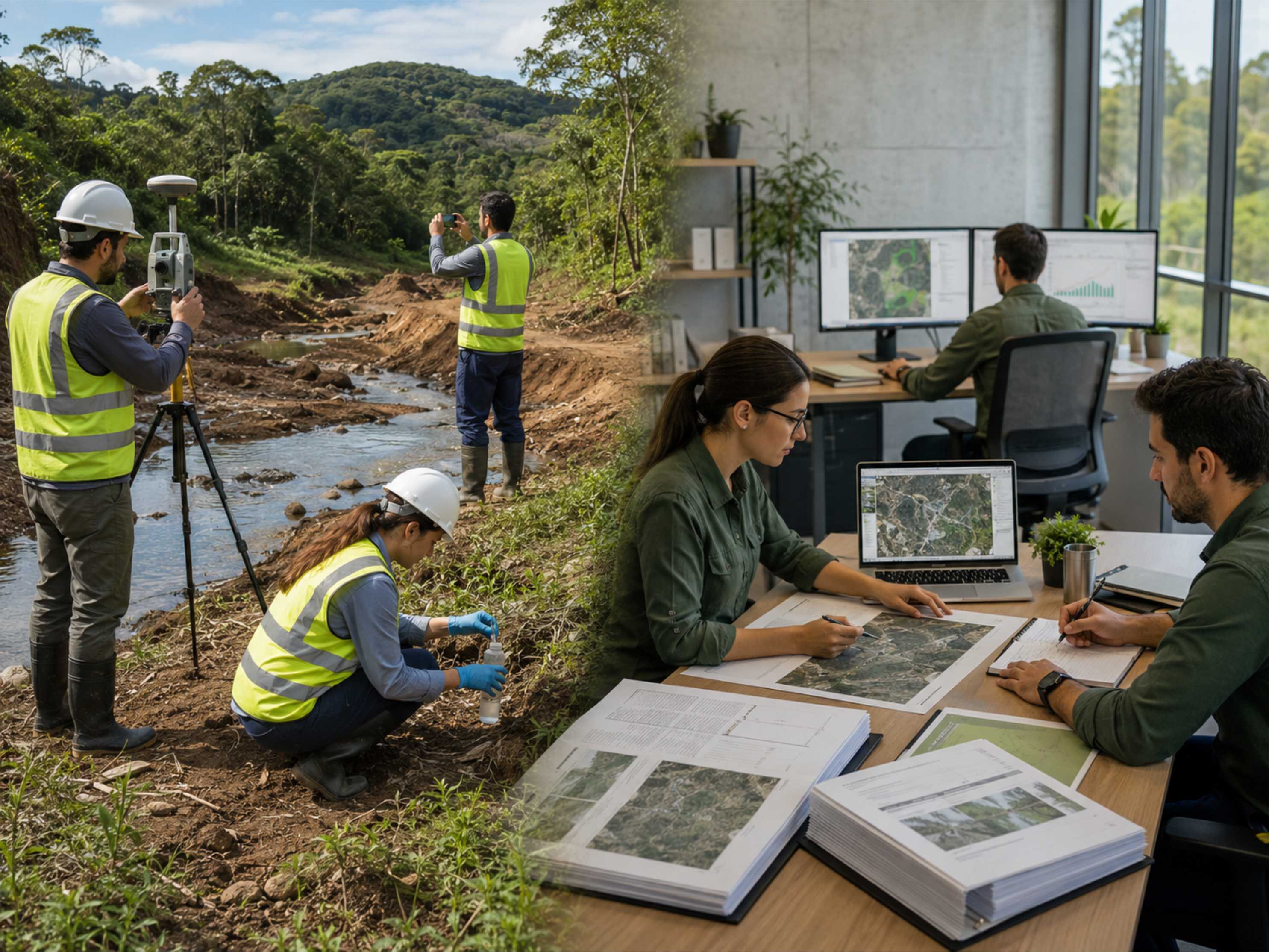 Elaboração de estudos ambientais para licenciamento ambiental.