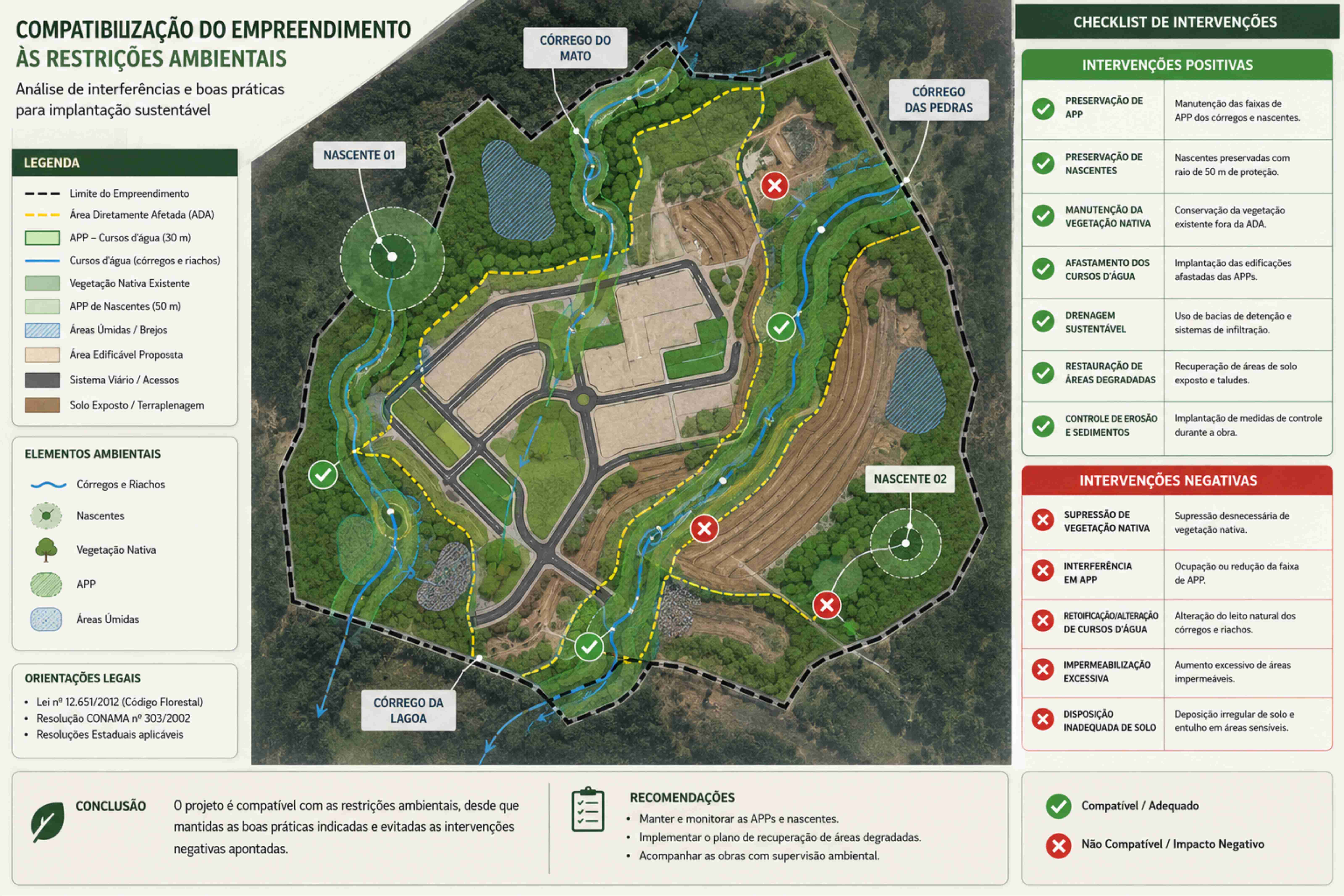 Empreendimento compatibilizado com meio ambiente.